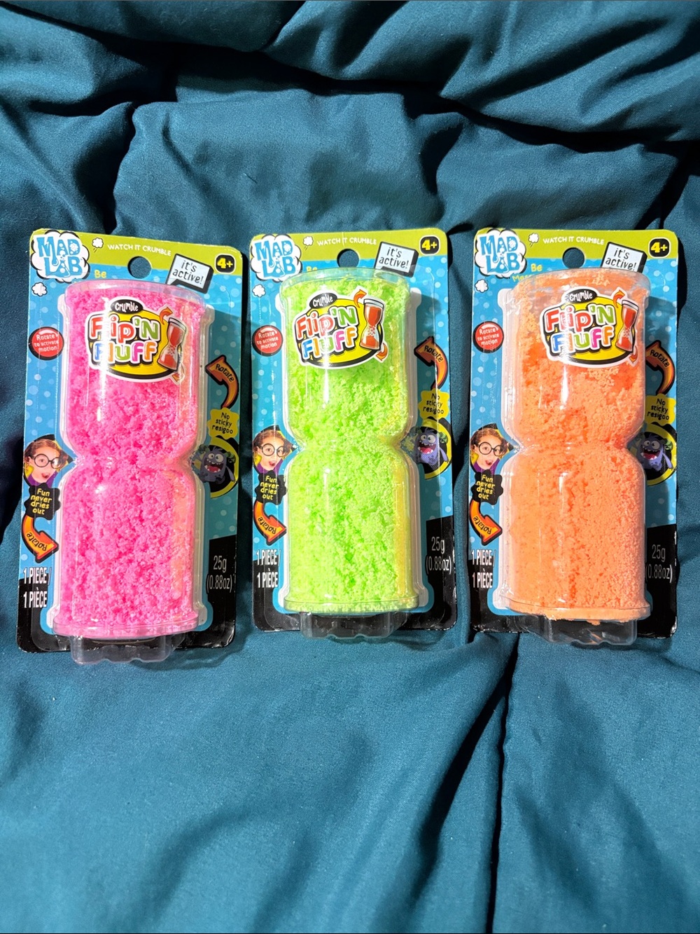 Flipp'n Fluff Kids Learning Toy - Pink, Green, Orange